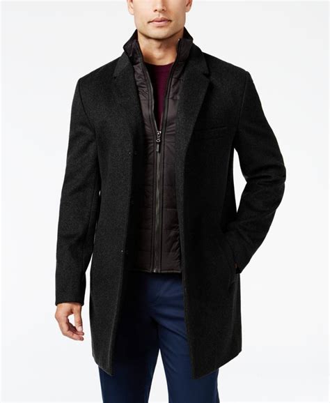 michael kors men's field coat|Michael Kors men's overcoat macy's.